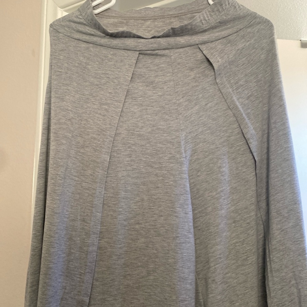 two piece elastic waist wide leg long sleeves flared